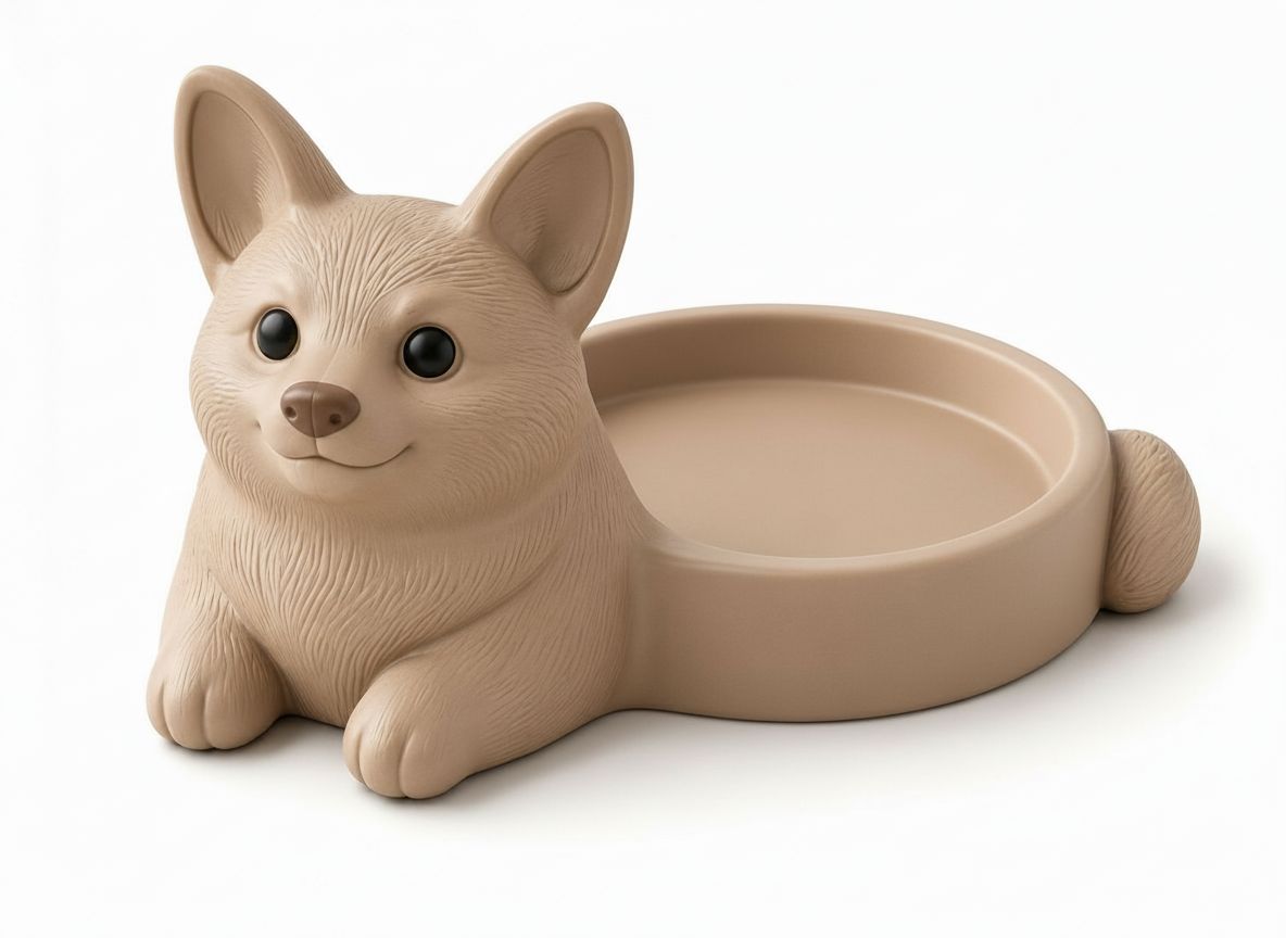 Corgi Dog Bowl free 3D printable STL