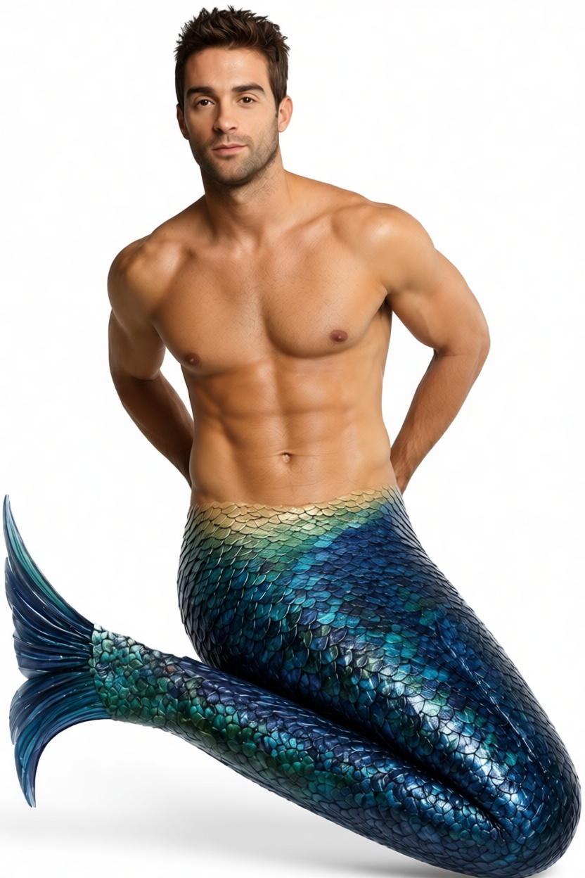 Male Merman Figurine free 3D printable STL