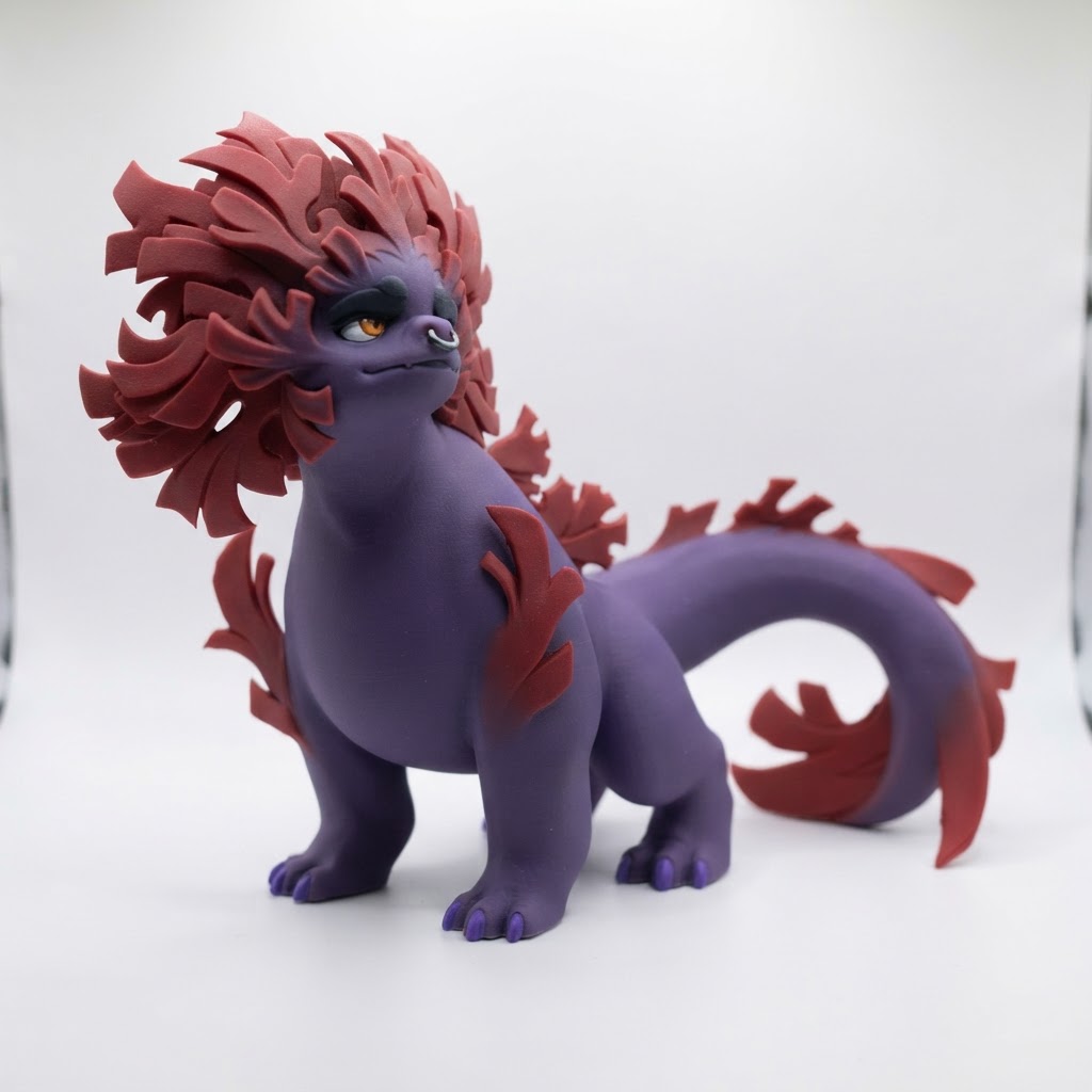 Axolotl Dragon Figurine free 3D printable STL