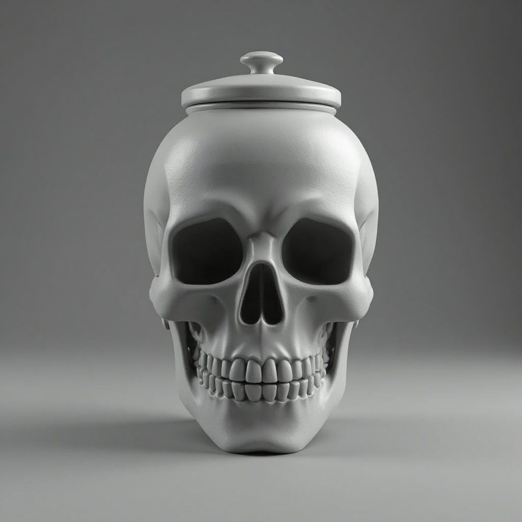 Skull Canister Sculpture free 3D printable STL