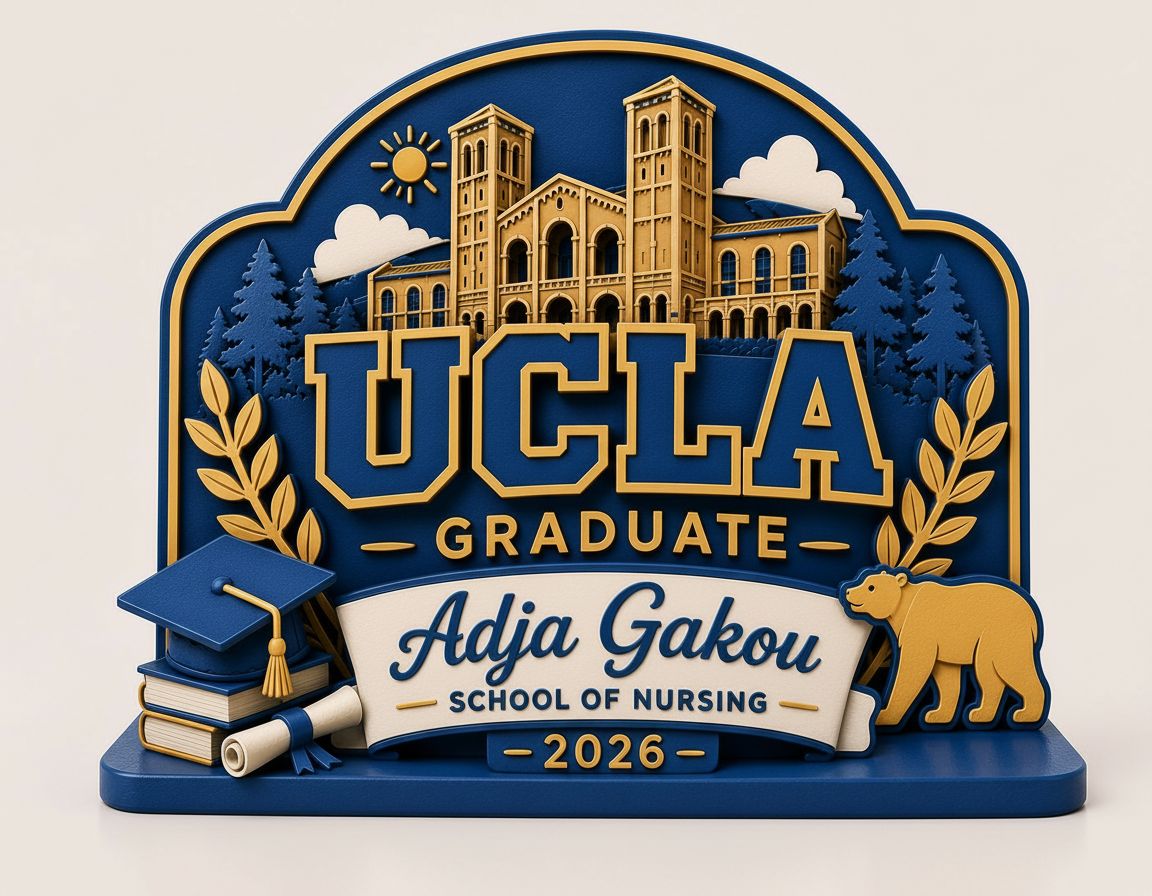 UCLA Graduate Plaque free 3D printable STL