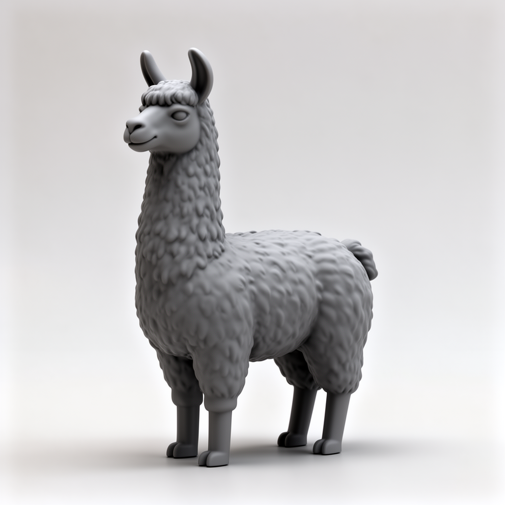 Llama Keychain Figurine free 3D printable STL