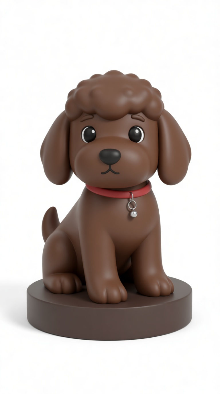 Brown Poodle Figurine free 3D printable STL