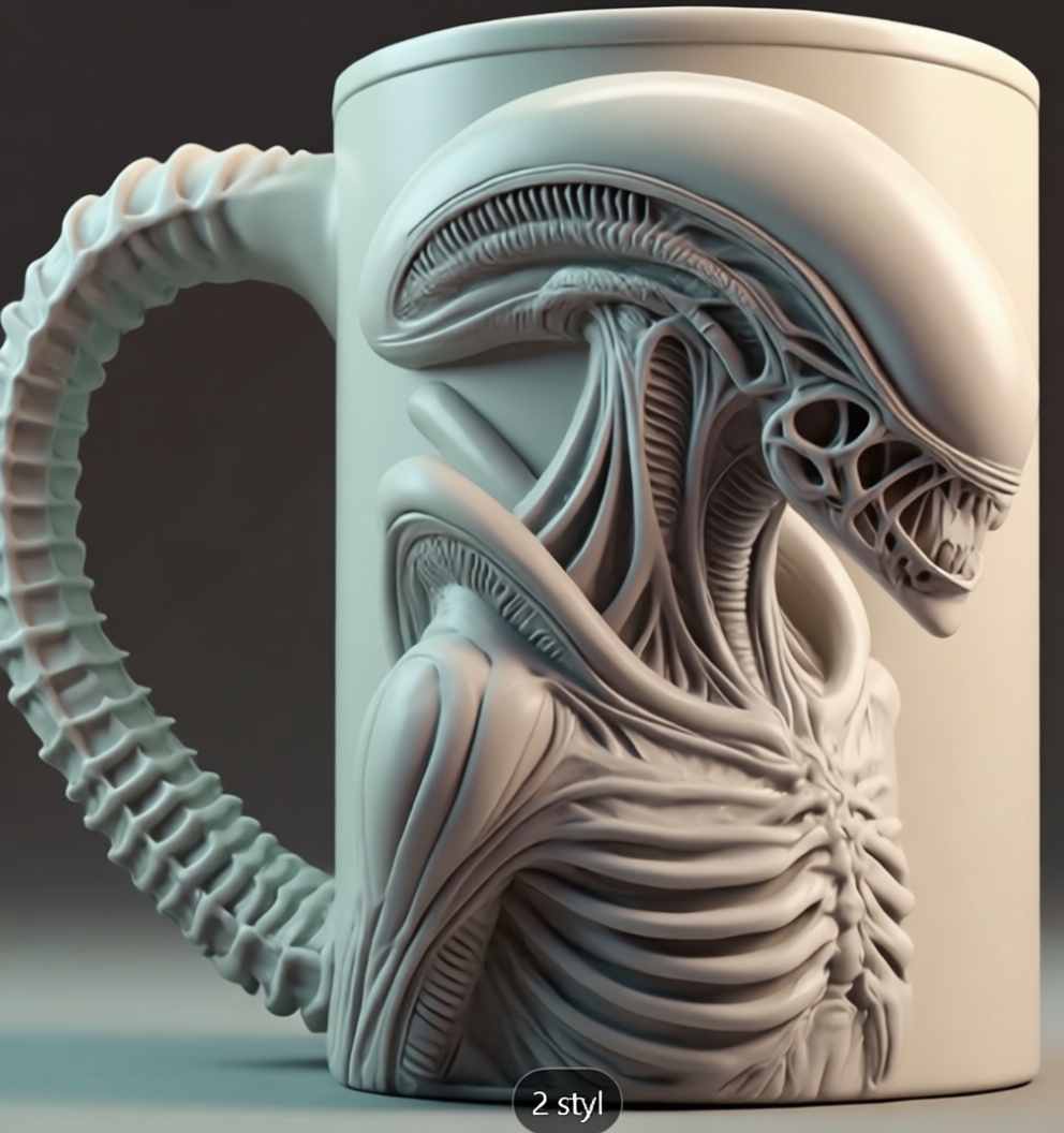 Xenomorph Alien Mug free 3D printable STL