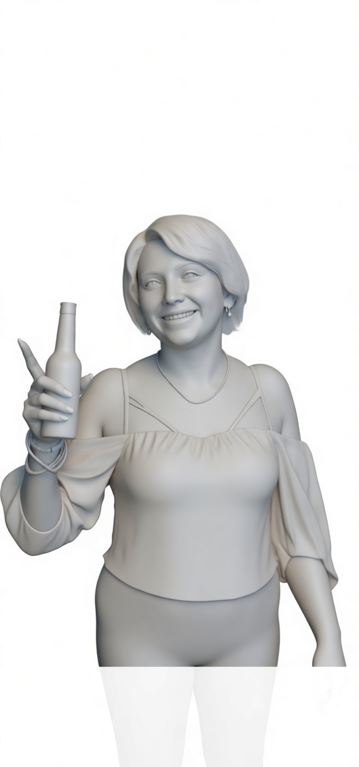 Smiling Woman Figurine free 3D printable STL
