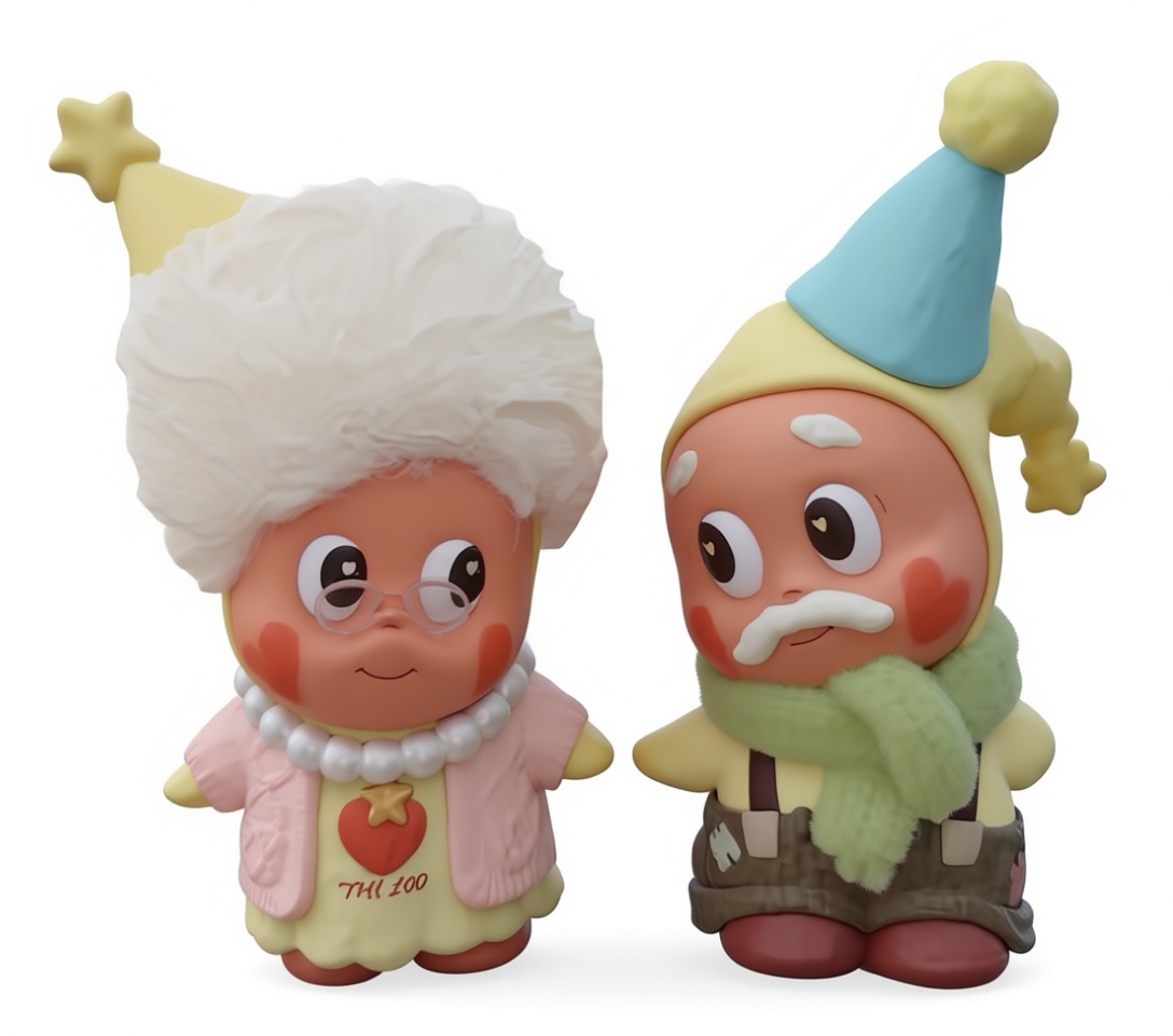 Cute Elderly Couple Figurines free 3D printable STL