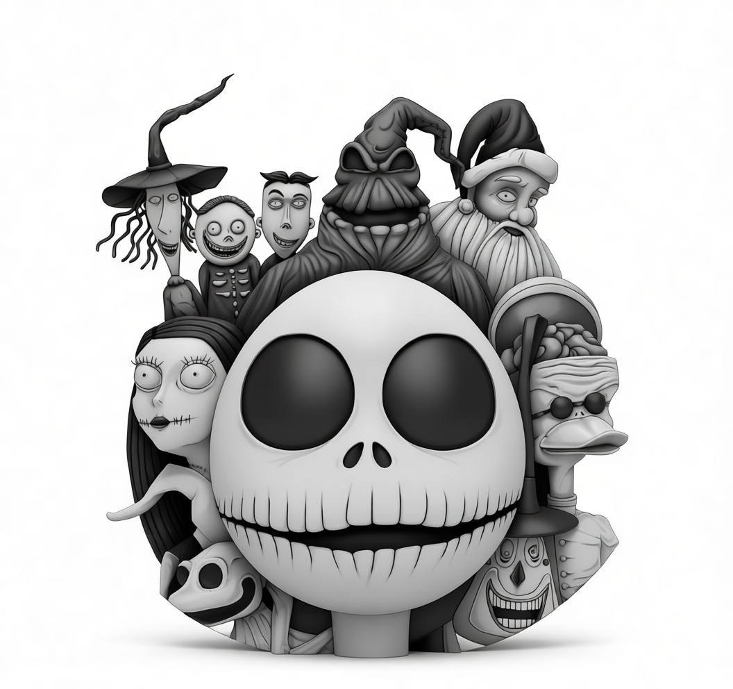 The Nightmare Before Christmas Cast Figurine free 3D printable STL