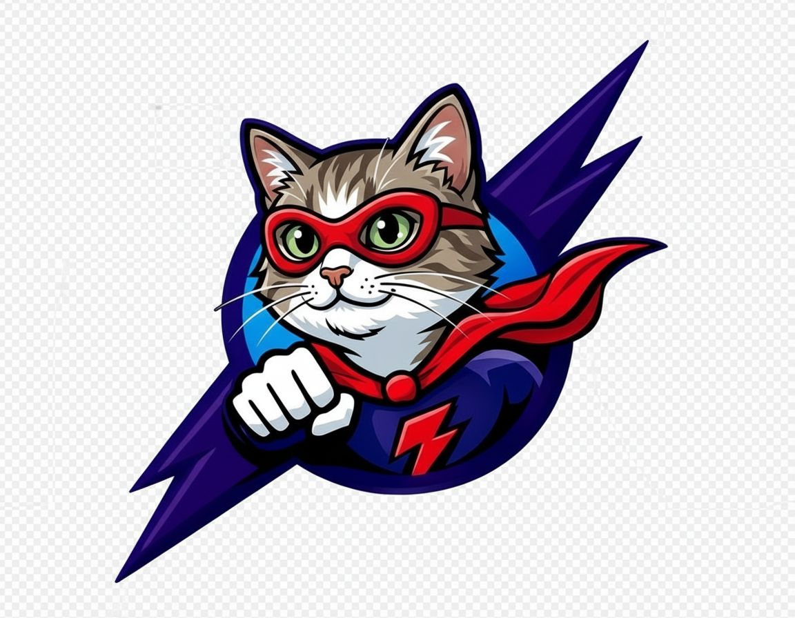 Superhero Cat Illustration free 3D printable STL