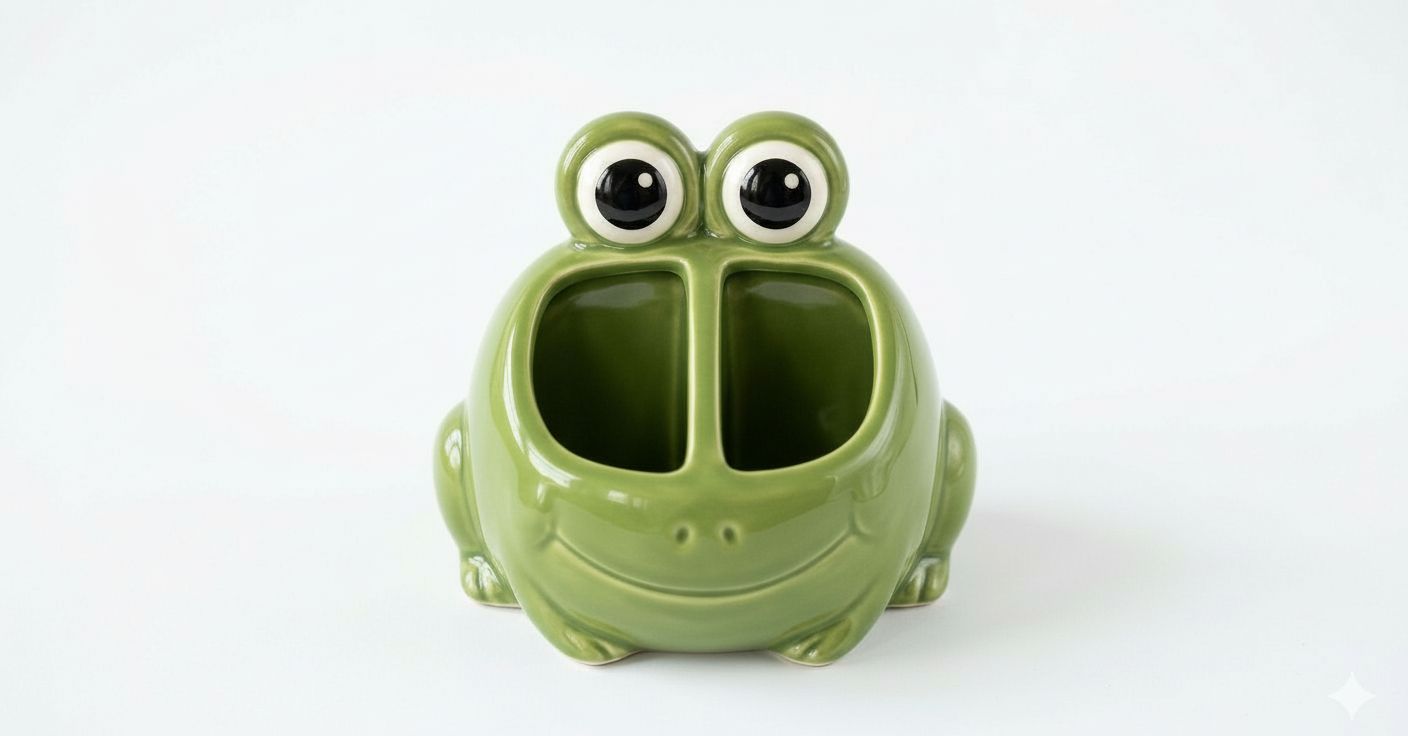 Cartoon Frog Pen Holder free 3D printable STL