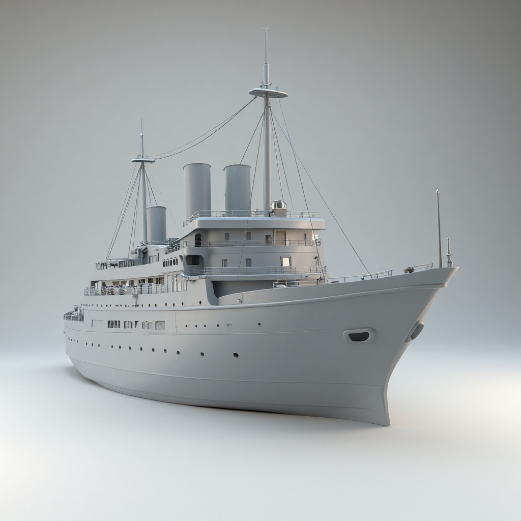 Classic Ocean Liner Model free 3D printable STL