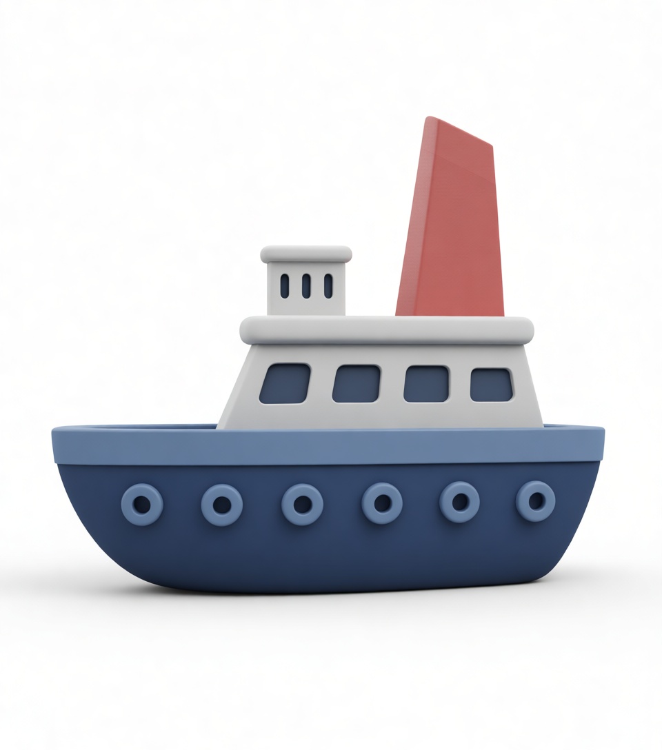 Toy Tugboat Model free 3D printable STL
