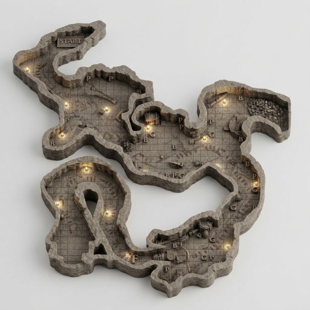 Dungeon Map Terrain free 3D printable STL