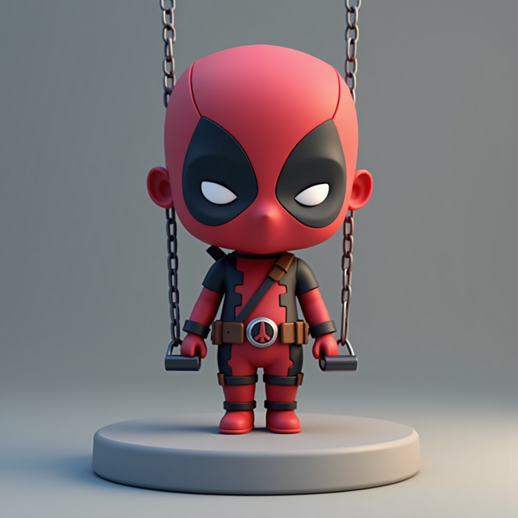 Chibi Deadpool Swing free 3D printable STL