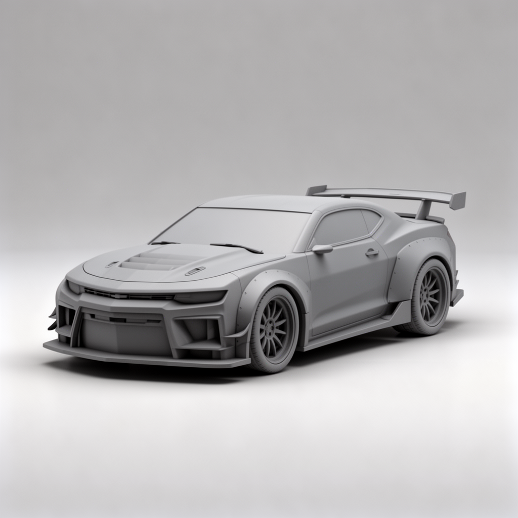 Camaro Racing Car Model free 3D printable STL