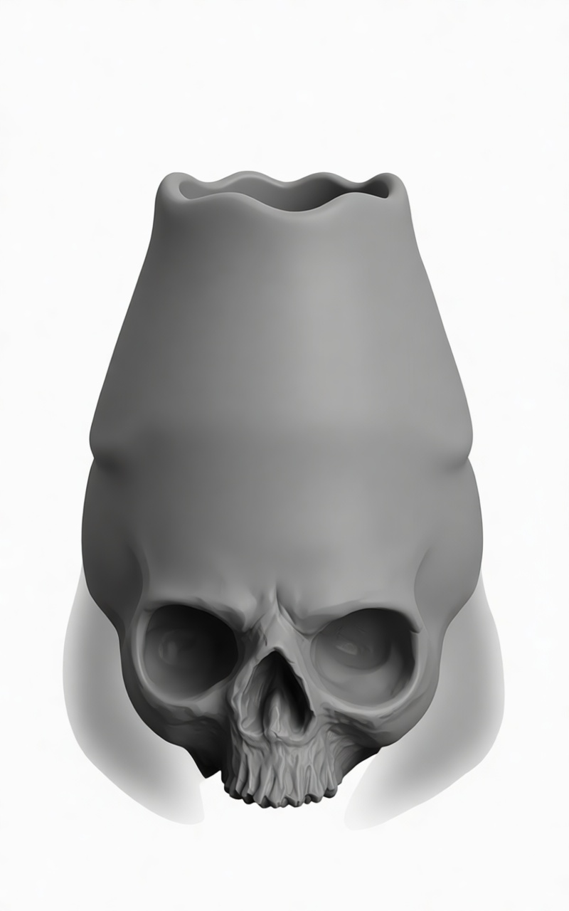 Elongated Skull Vase free 3D printable STL