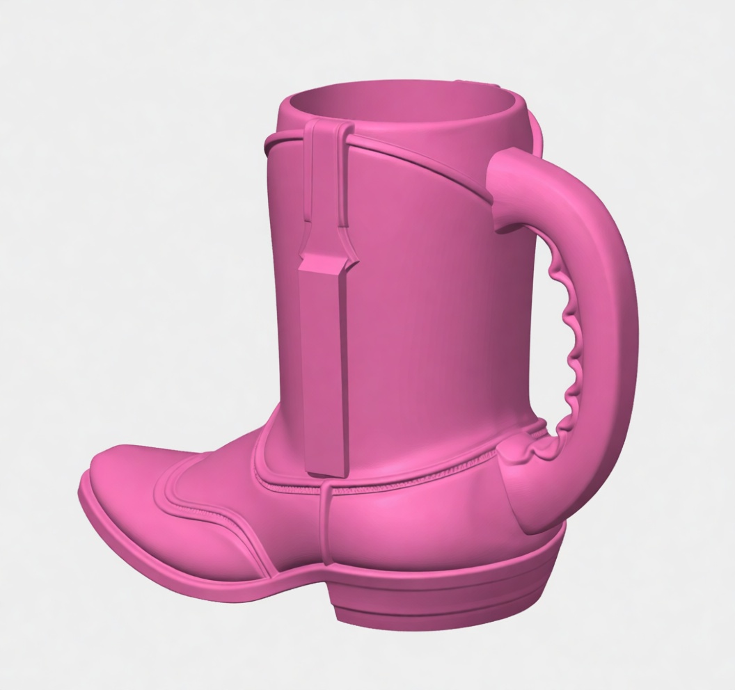 Cowboy Boot Mug free 3D printable STL