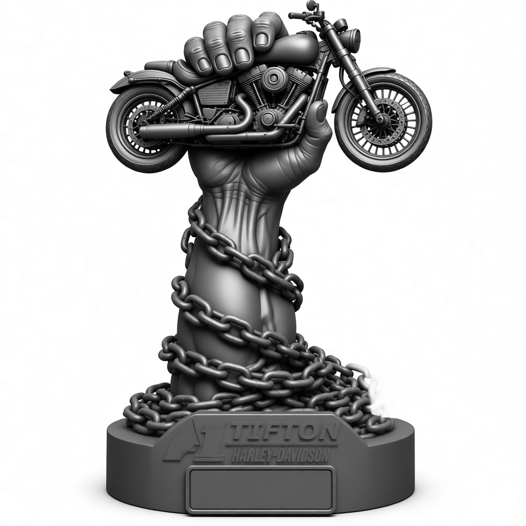 Harley-Davidson Motorcycle Sculpture free 3D printable STL