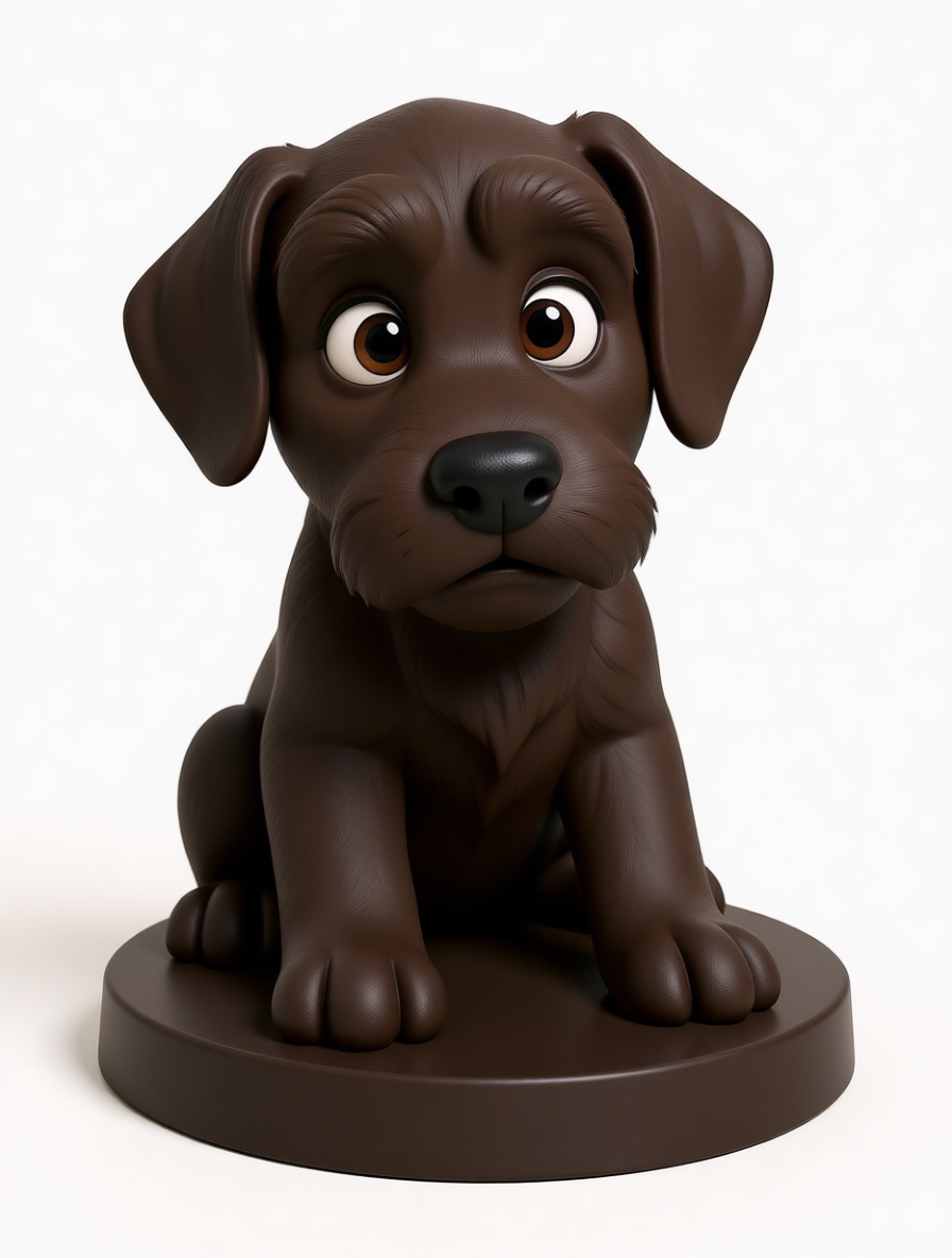 Chocolate Labrador Figurine free 3D printable STL
