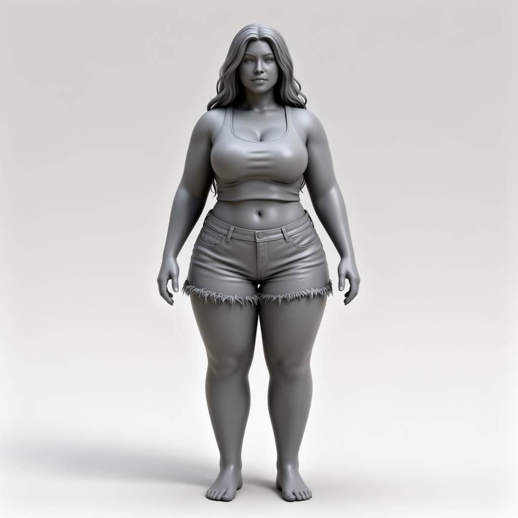 Curvy Woman Figurine free 3D printable STL