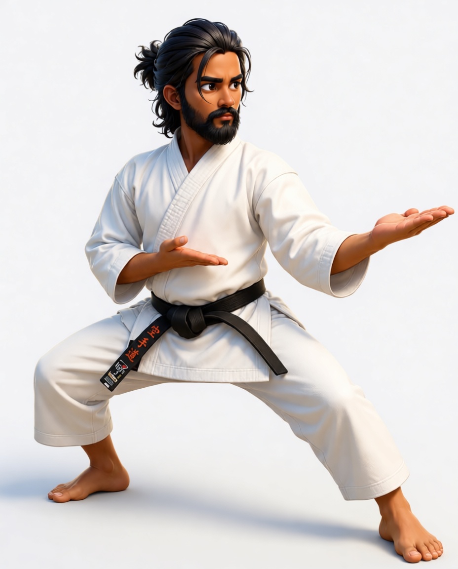 Karate Practitioner Figurine free 3D printable STL