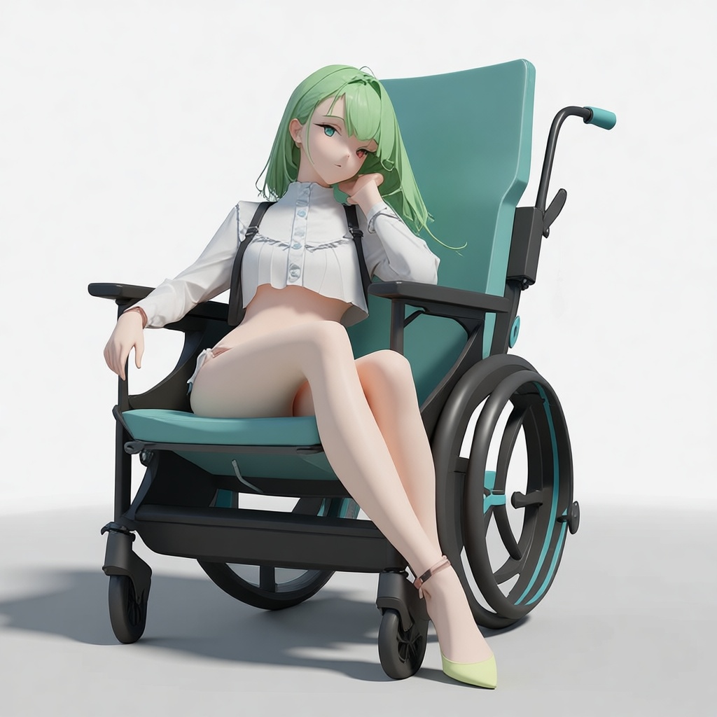 Anime Girl Wheelchair Figurine free 3D printable STL