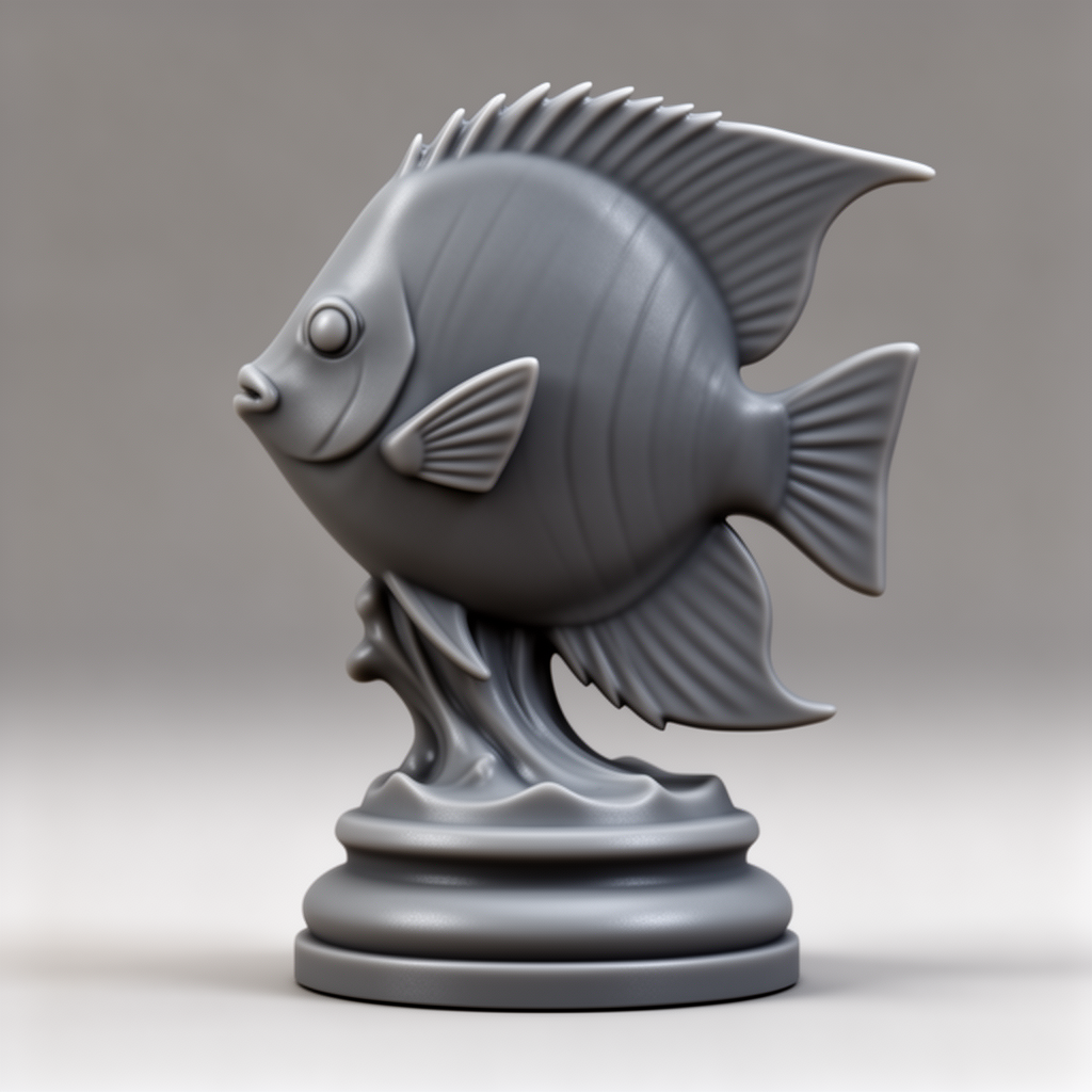 Saltwater Angelfish Chess Piece free 3D printable STL
