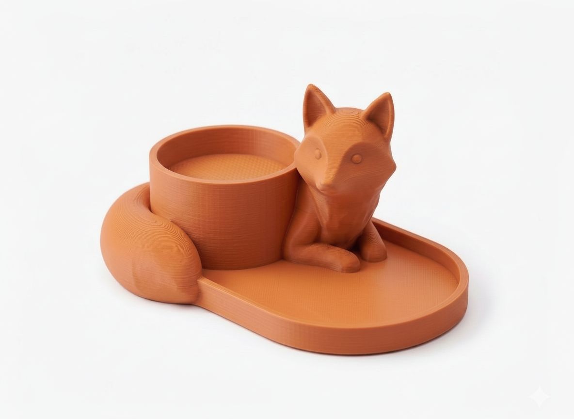 Fox Pen Holder free 3D printable STL
