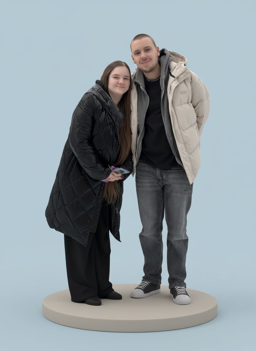 Couple 3D Figurine free 3D printable STL