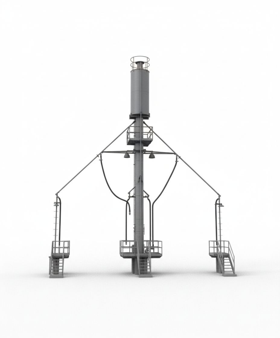 Industrial Rocket Launch Pad free 3D printable STL