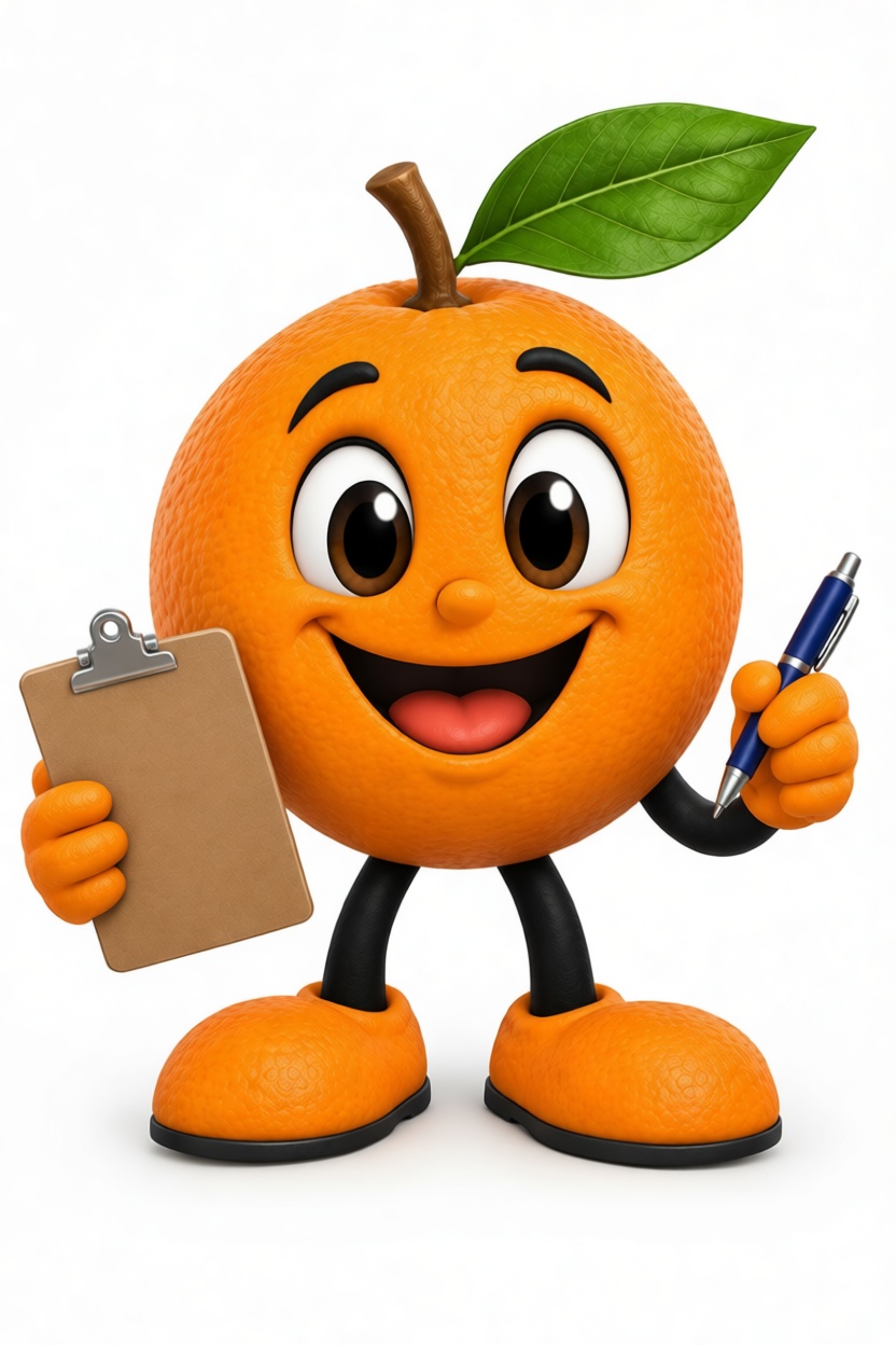 Orange Fruit Mascot Figurine free 3D printable STL