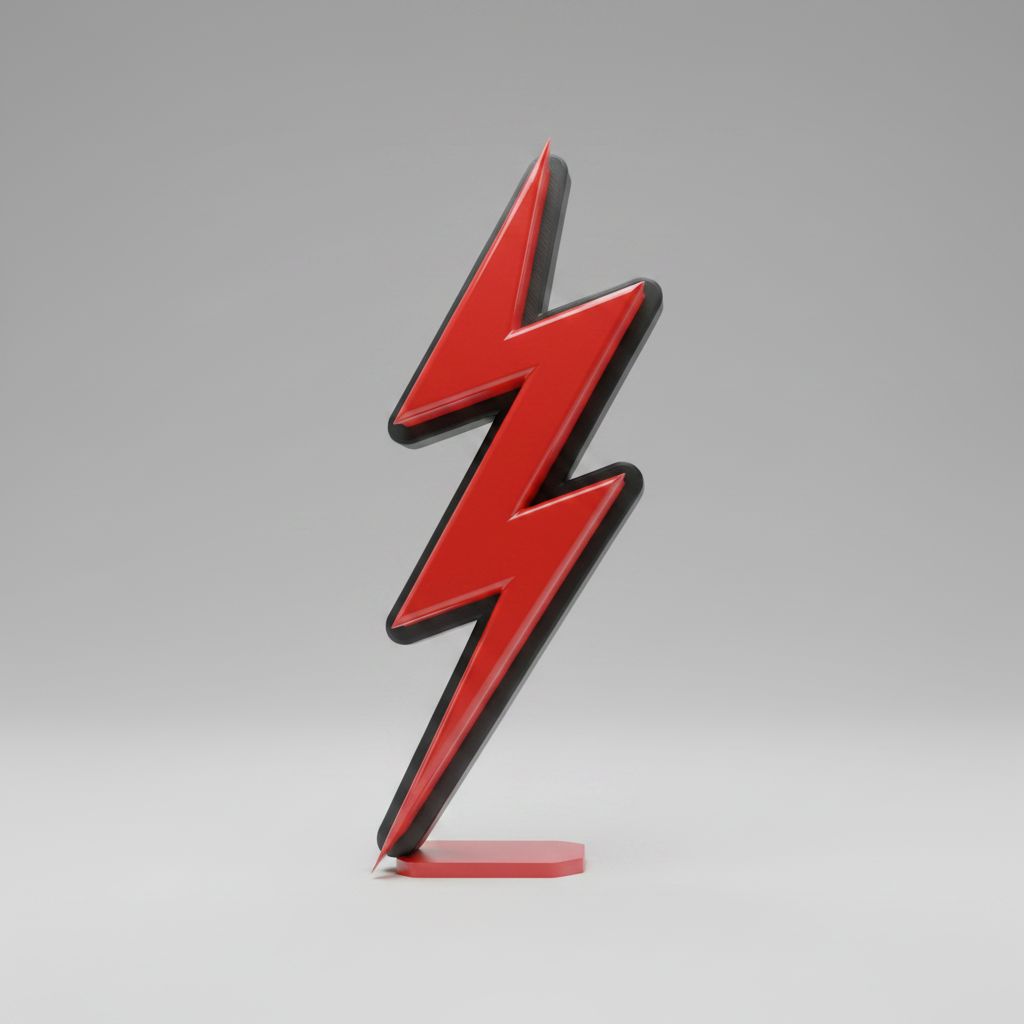 Lightning Bolt Sculpture free 3D printable STL