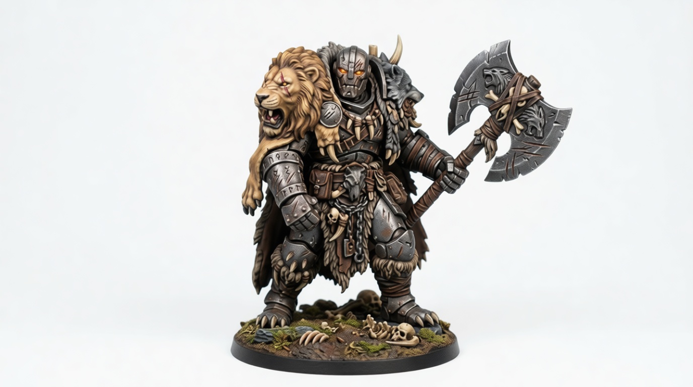 Orc Warlord Figurine free 3D printable STL