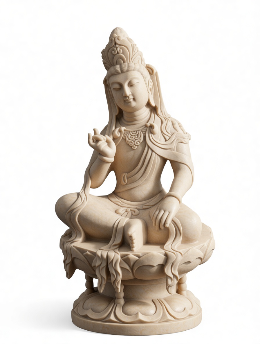Guanyin Statue Figurine free 3D printable STL