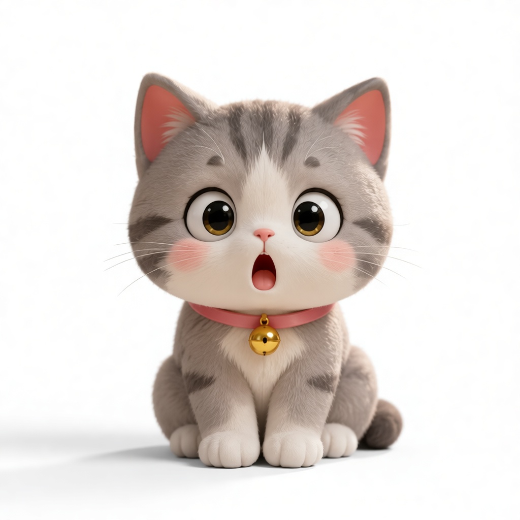Cute Cartoon Kitten Figurine free 3D printable STL