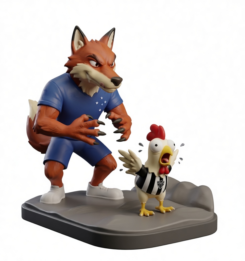 Fox and Chicken Figurine free 3D printable STL