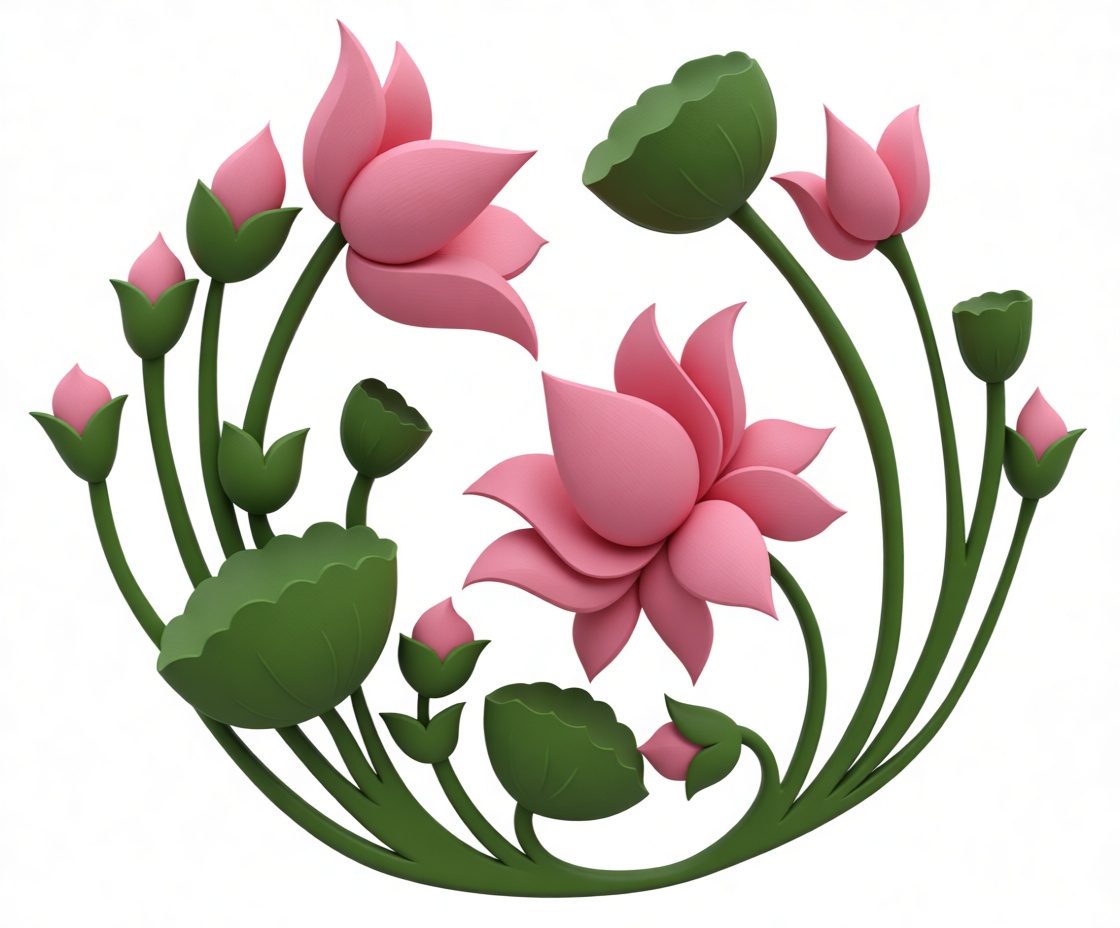 Lotus Flower Sculpture free 3D printable STL