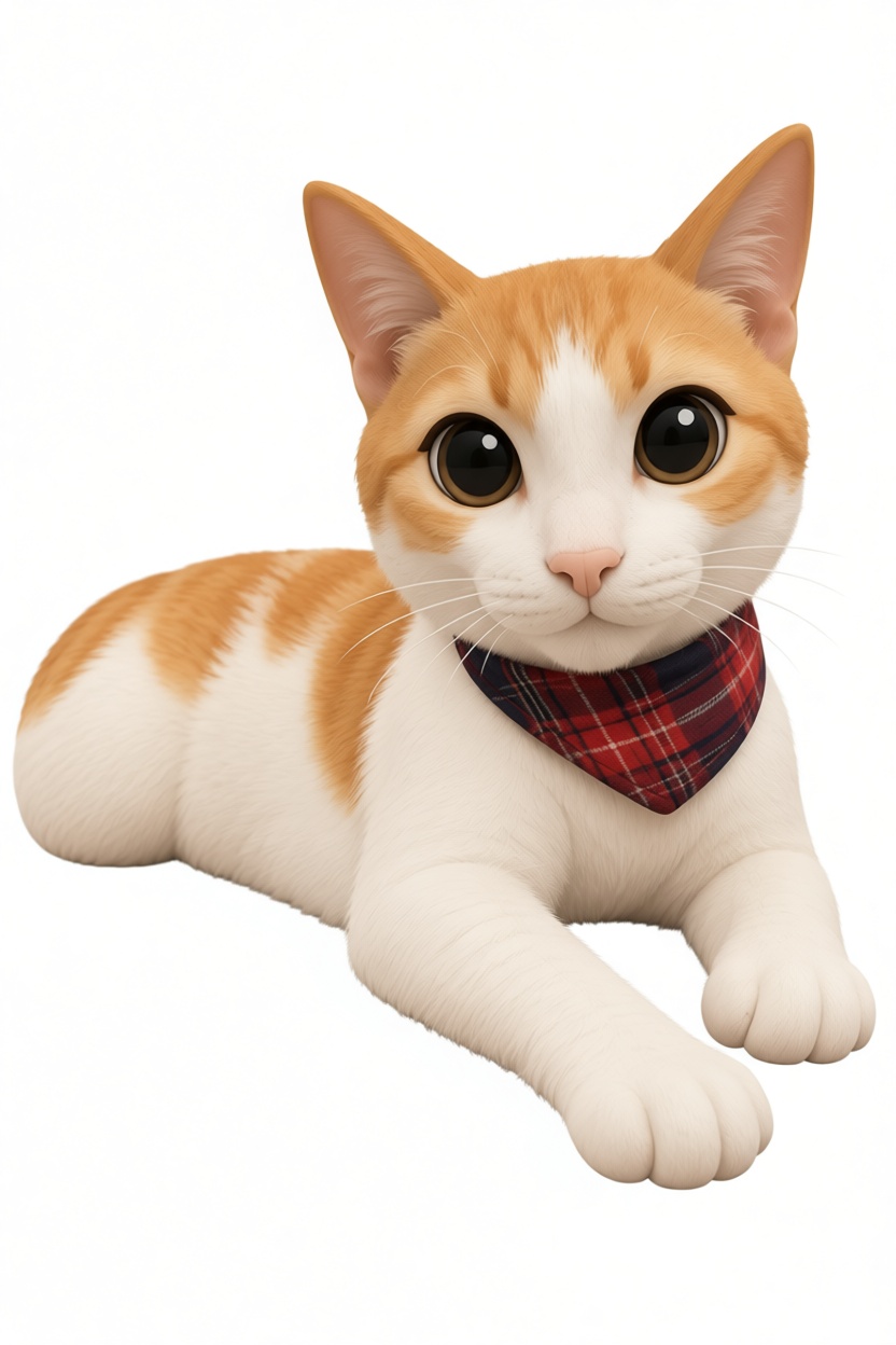 Orange Tabby Cat Figurine free 3D printable STL