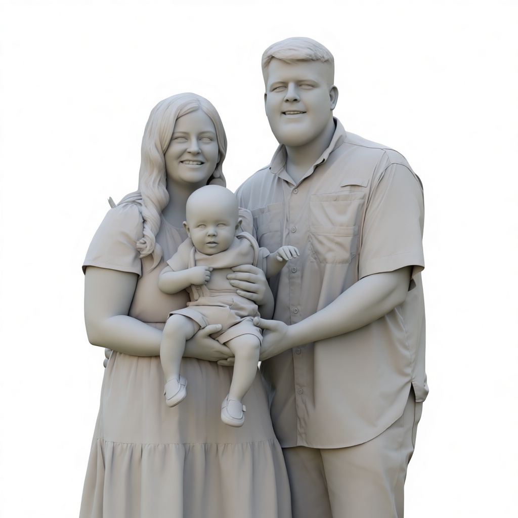 Family Portrait Sculpture free 3D printable STL