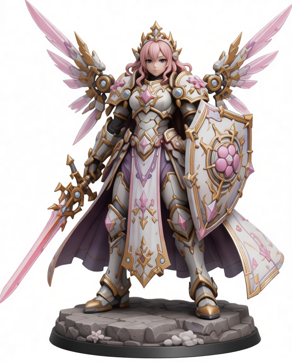 Winged Paladin Figurine free 3D printable STL