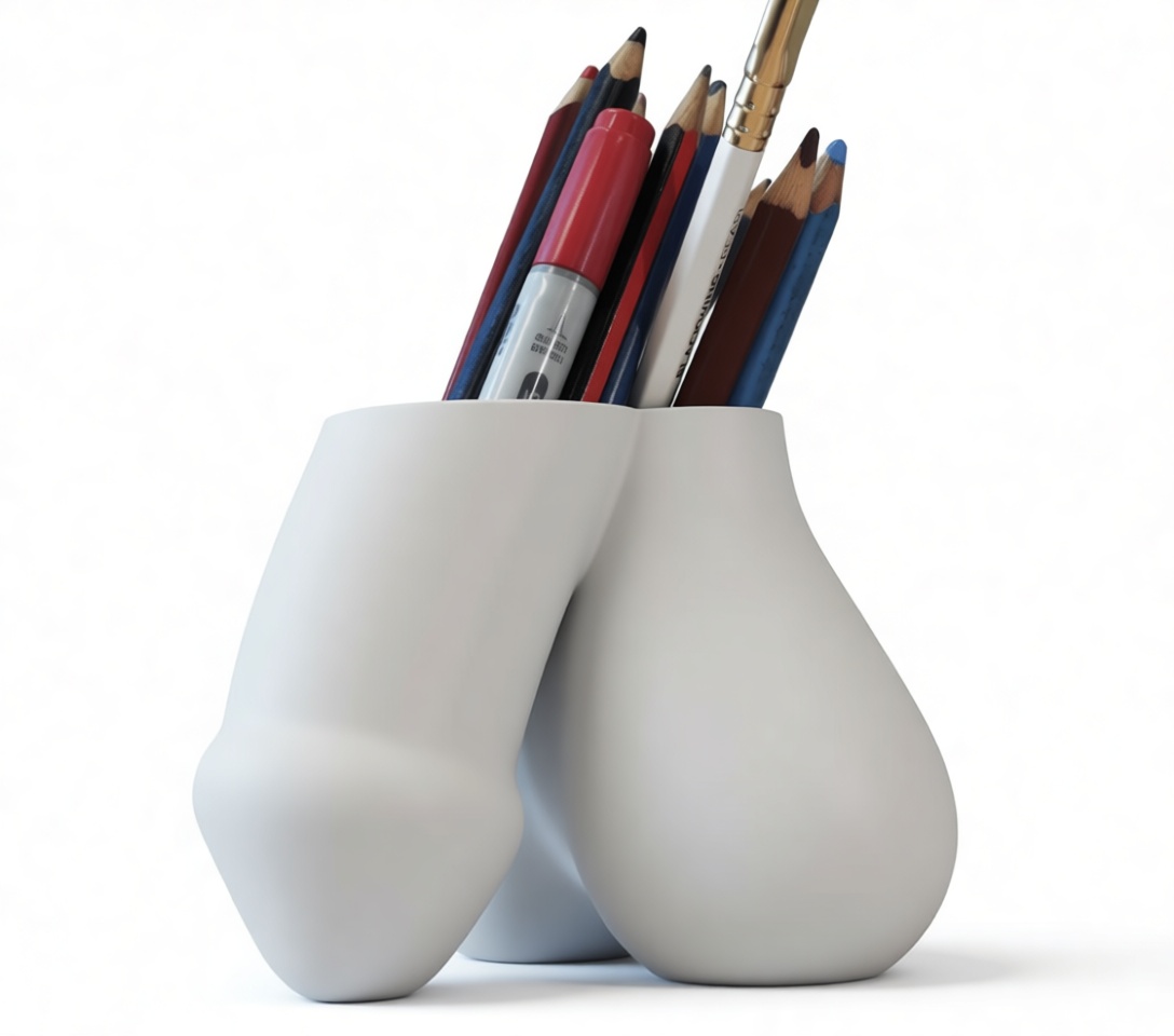 Abstract Pencil Holder free 3D printable STL