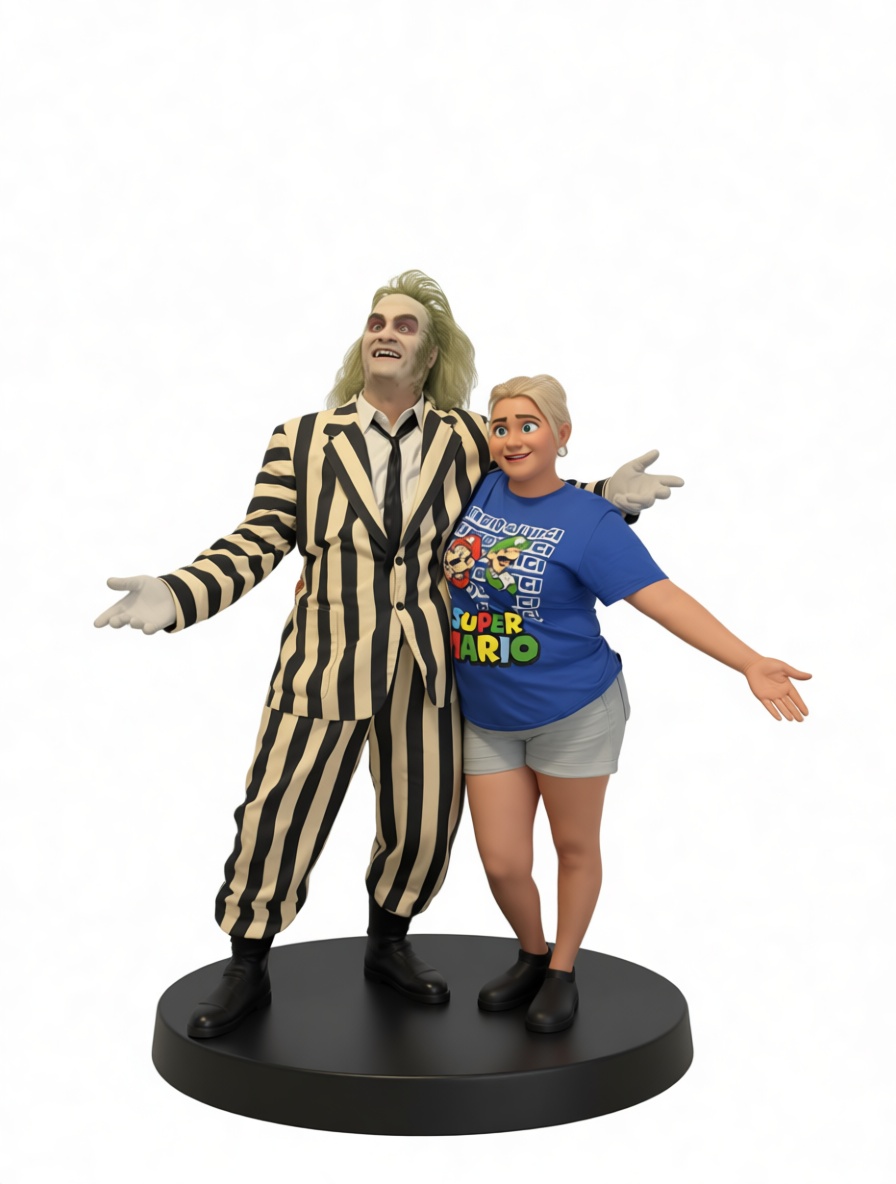 Beetlejuice and Fan Figurine free 3D printable STL