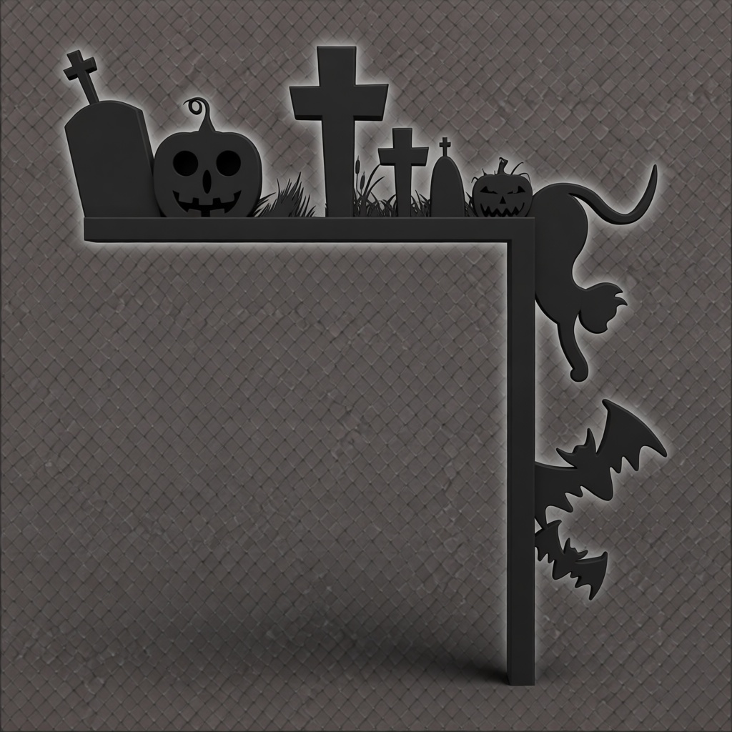 Halloween Graveyard Shelf Bracket free 3D printable STL