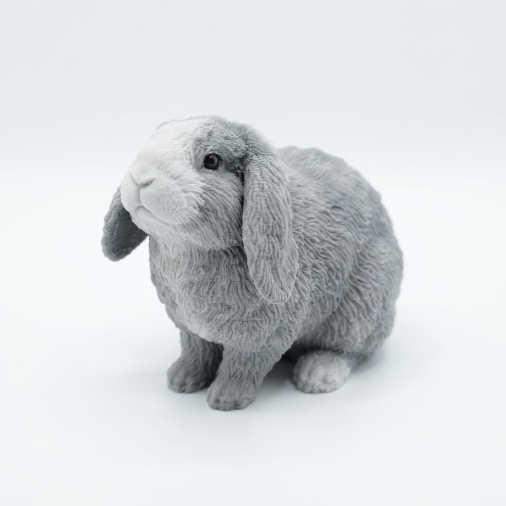 Holland Lop Rabbit Figurine free 3D printable STL