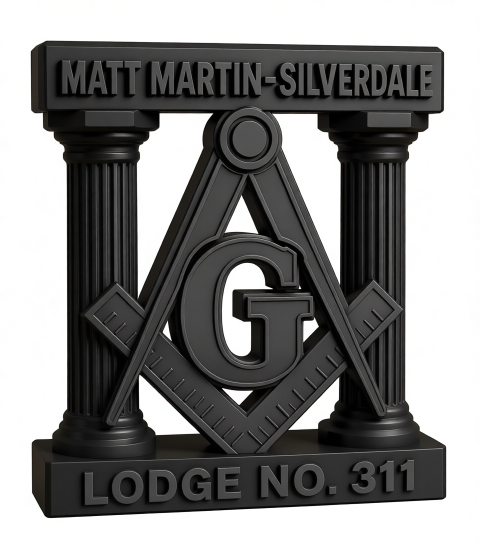 Freemason Lodge Emblem Sculpture free 3D printable STL