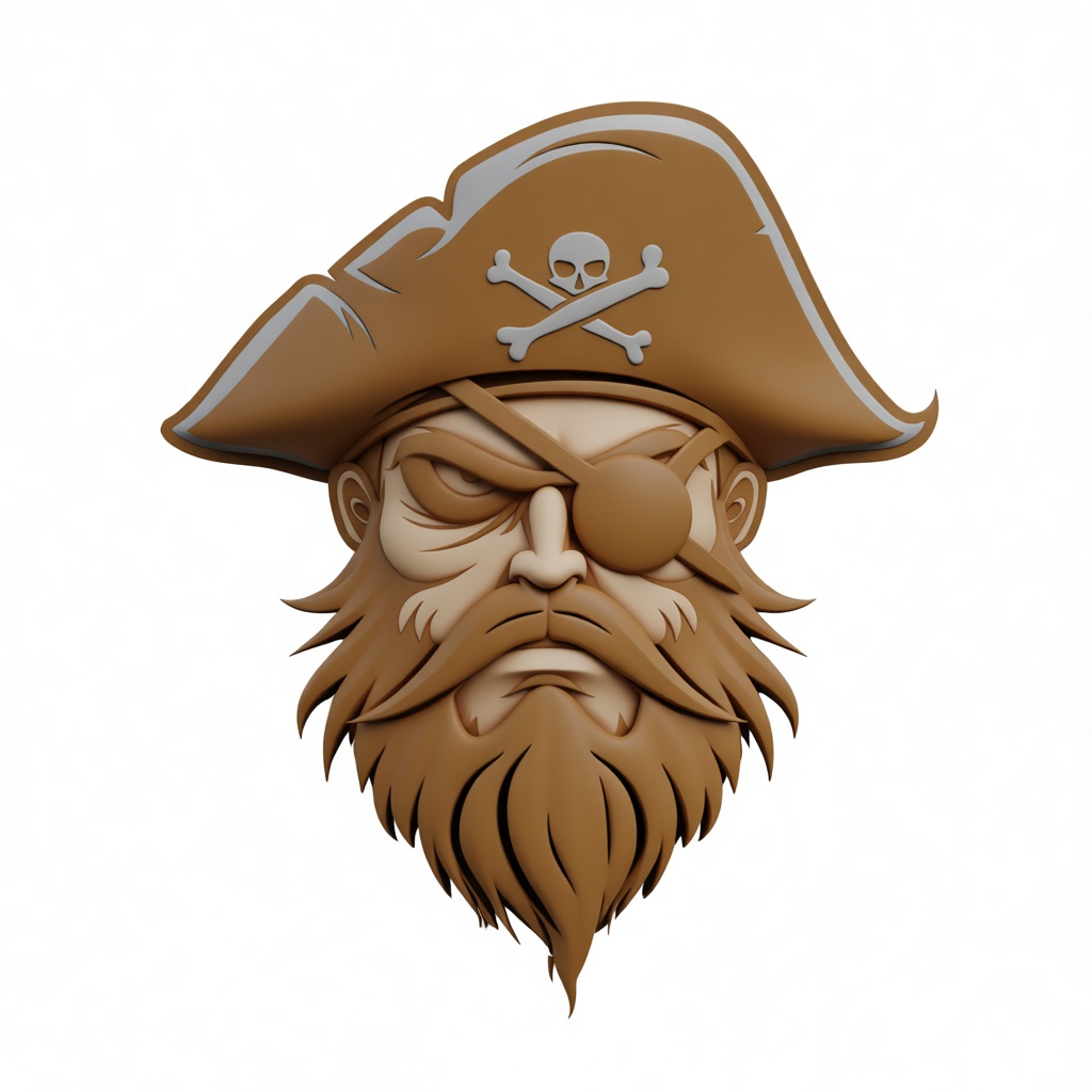Pirate Captain Bust free 3D printable STL