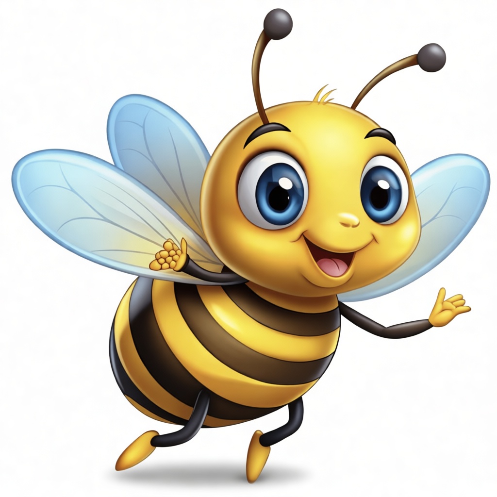 Cute Cartoon Bee Figurine free 3D printable STL