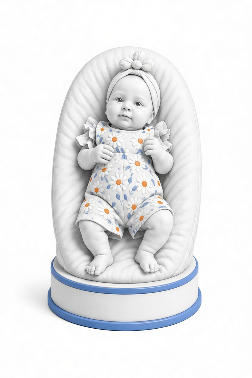 Baby Girl Figurine free 3D printable STL