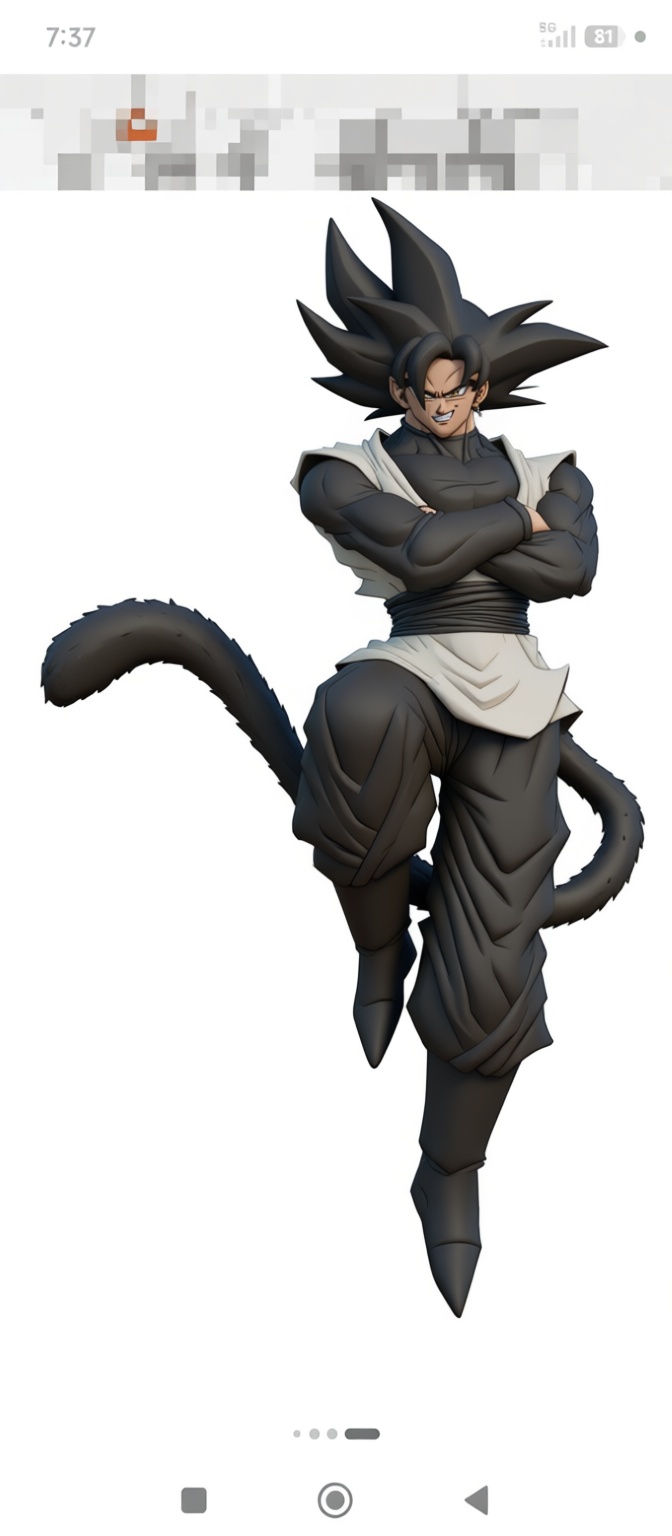 Goku Black Figurine free 3D printable STL