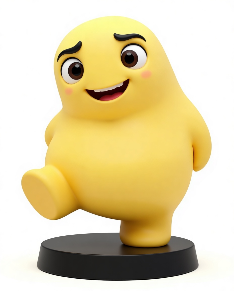 Yellow Emoji Figurine free 3D printable STL