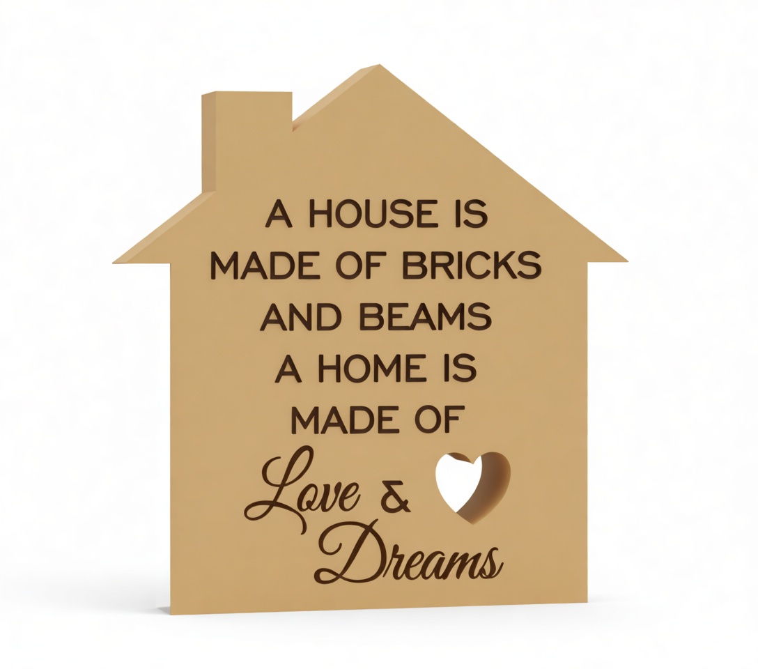 House Quote Wall Plaque free 3D printable STL